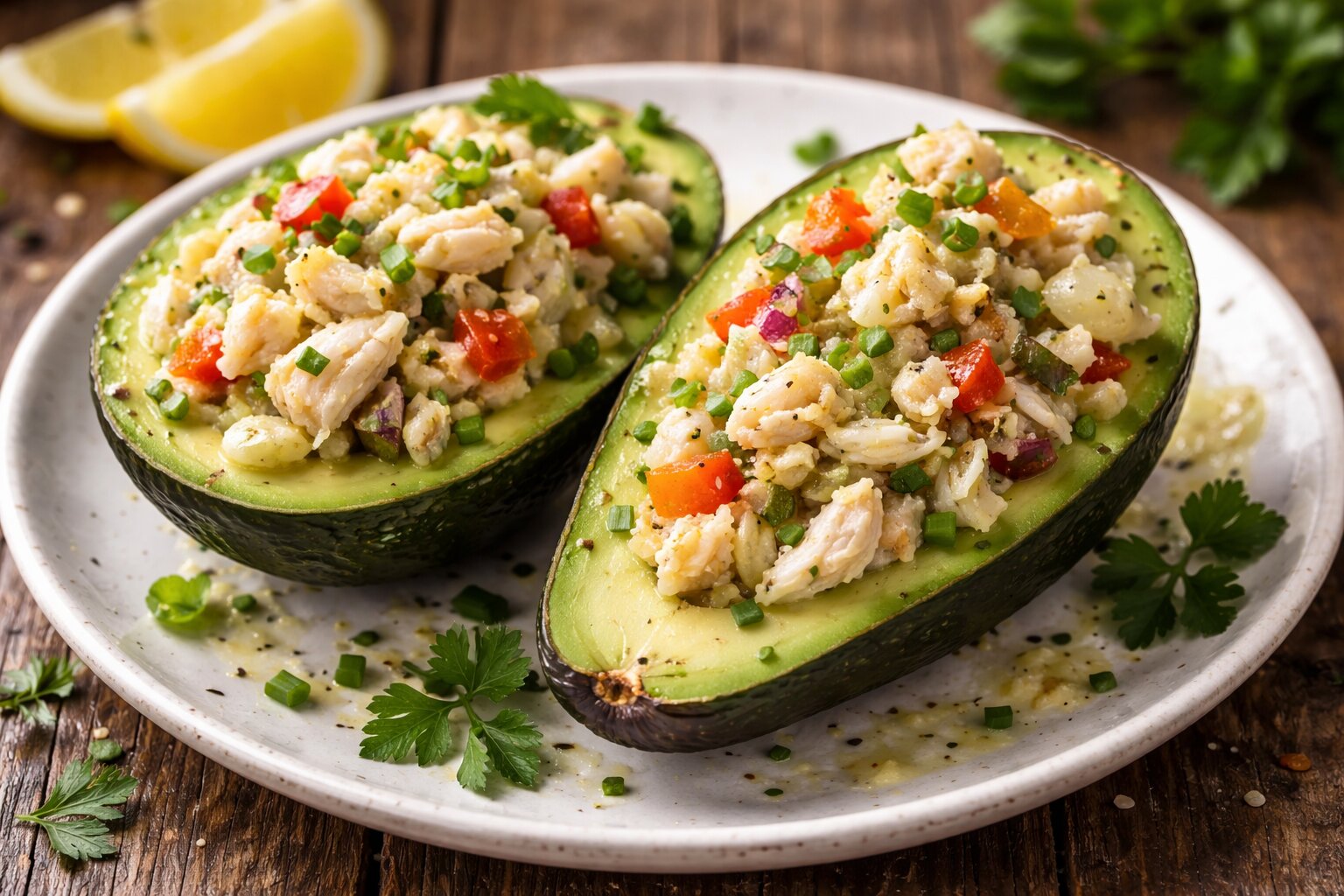 Crab Salad in Avocado Halves